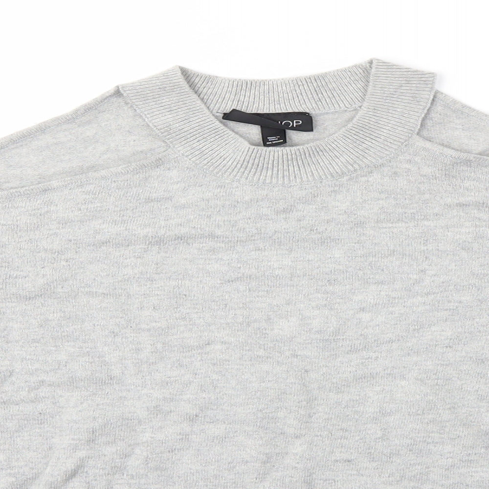 Womens UK Size 8 Topshop Grey Pullover Jumper