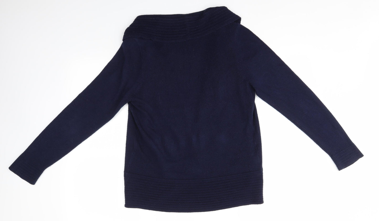 Womens UK Size 14 Love Knitwear Blue Cardigan Jumper