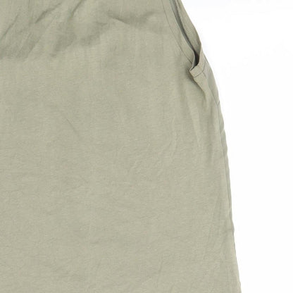 Womens UK Size 4 Topshop Green Basic Tank