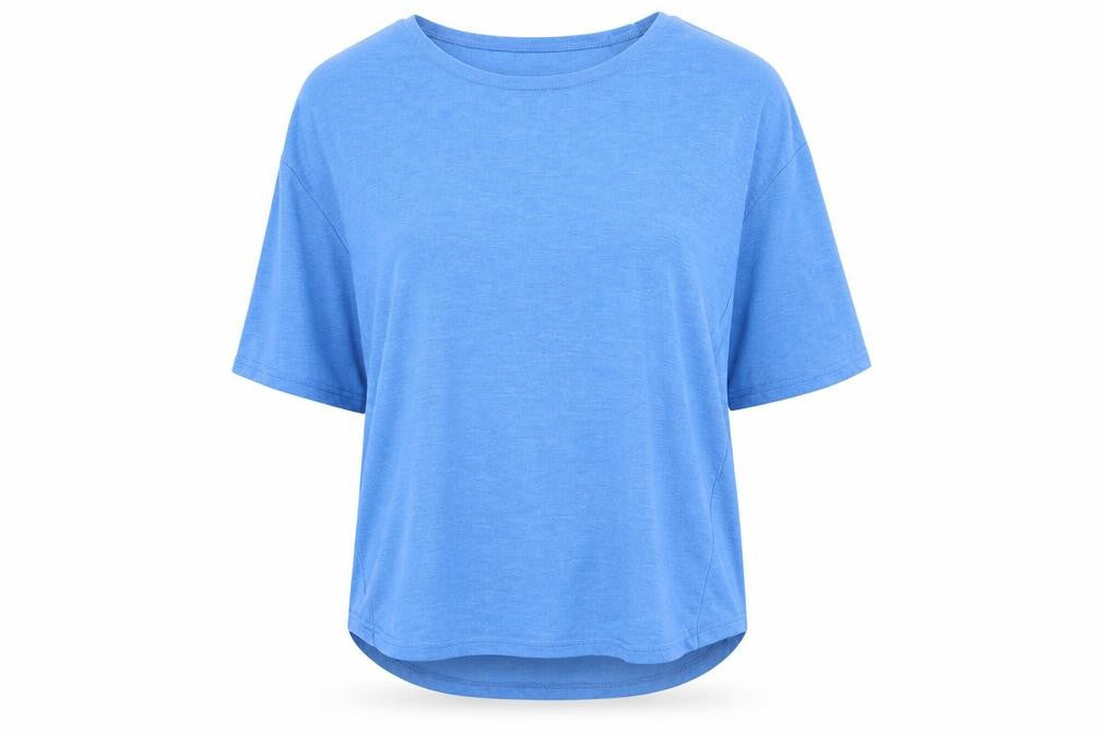 Womens UK Size 8 Topshop Blue Basic T-Shirt