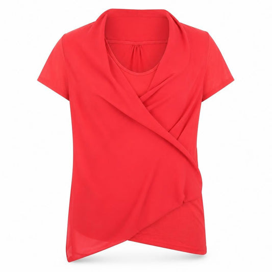 Womens UK Size 12 George Red Wrap T-Shirt