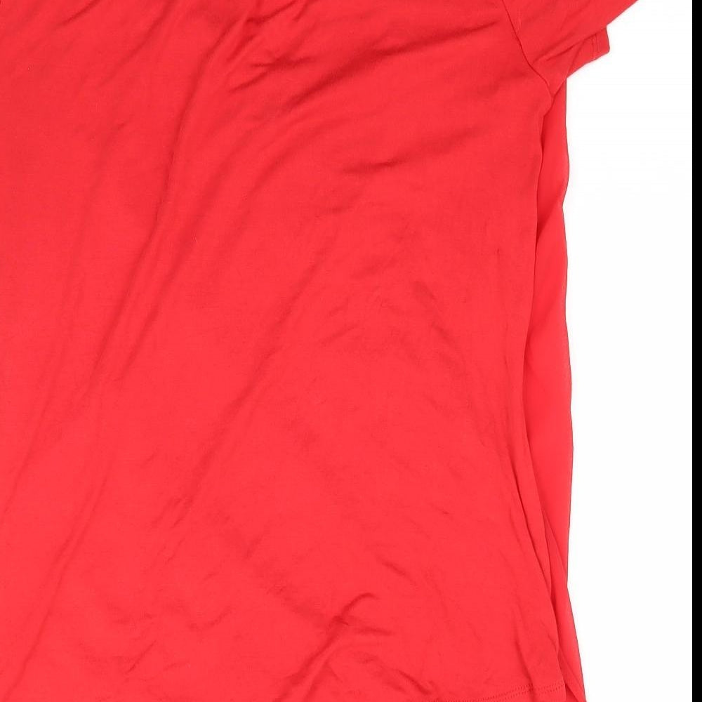 George Womens Red   Wrap T-Shirt Size 12