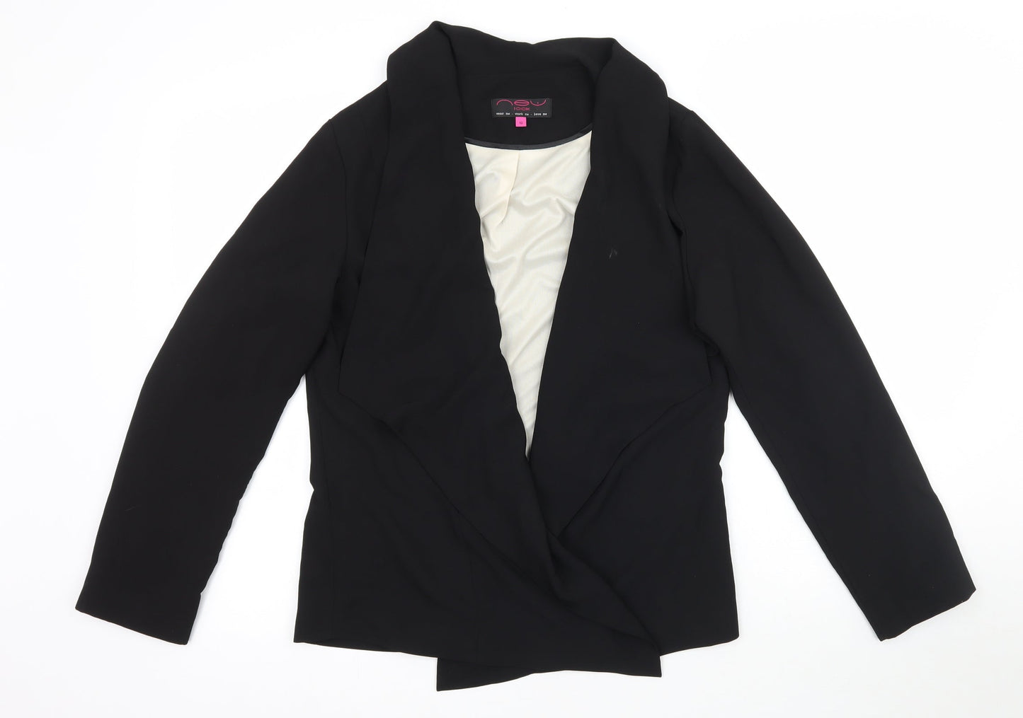 New Look Womens Black   Jacket Blazer Size 12  - Waterfall