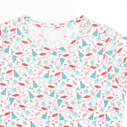 Matalan Womens Multicoloured Geometric  Top Pyjama Top Size 12  - Christmas Prints