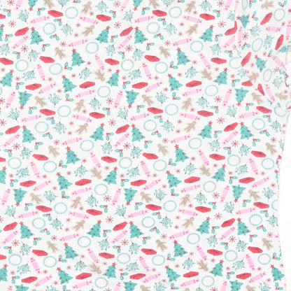 Matalan Womens Multicoloured Geometric  Top Pyjama Top Size 12  - Christmas Prints