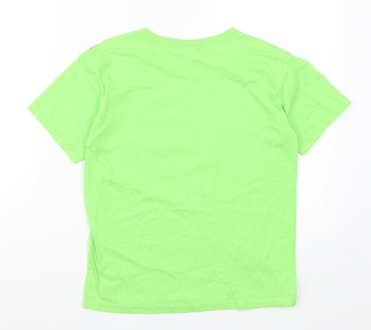 Gildan Boys Green   Basic T-Shirt Size M
