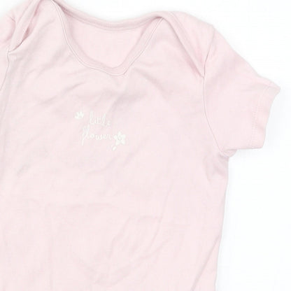 F&F Girls Pink   Babygrow One-Piece Size 12-18 Months  - Little Flower