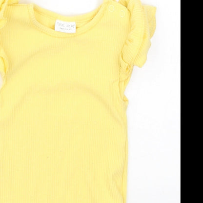 NEXT Girls Yellow   Babygrow One-Piece Size 9-12 Months