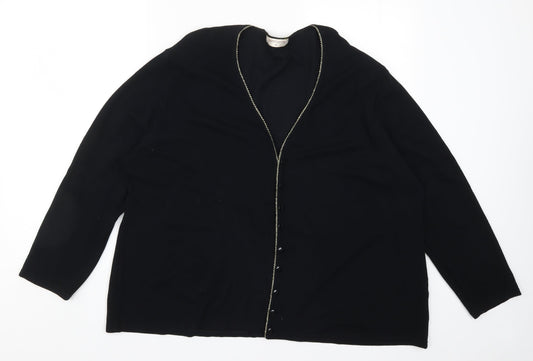 Womens UK Size XL Bonmarché Black Cardigan Jumper