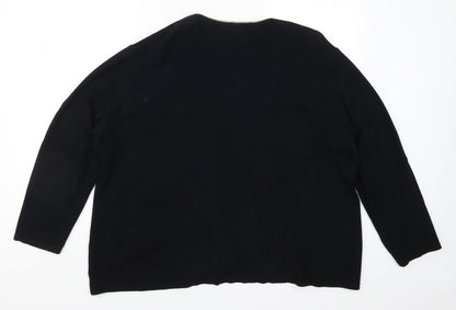Womens UK Size XL Bonmarché Black Cardigan Jumper