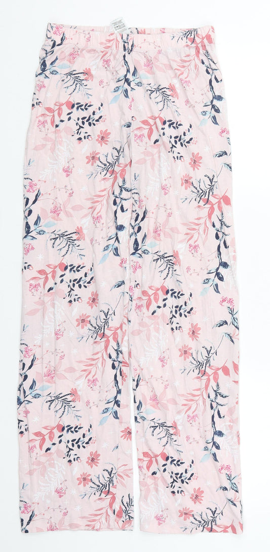 F&F Womens Pink Floral  Trousers  Size 6 L27 in - Loungewear