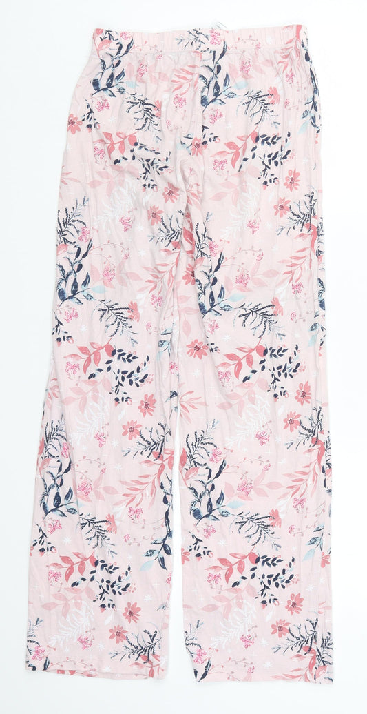 F&F Womens Pink Floral  Trousers  Size 6 L27 in - Loungewear