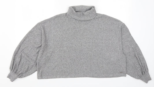 Womens UK Size L Hollister Grey Pullover Jumper