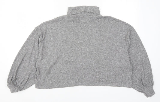 Womens UK Size L Hollister Grey Pullover Jumper