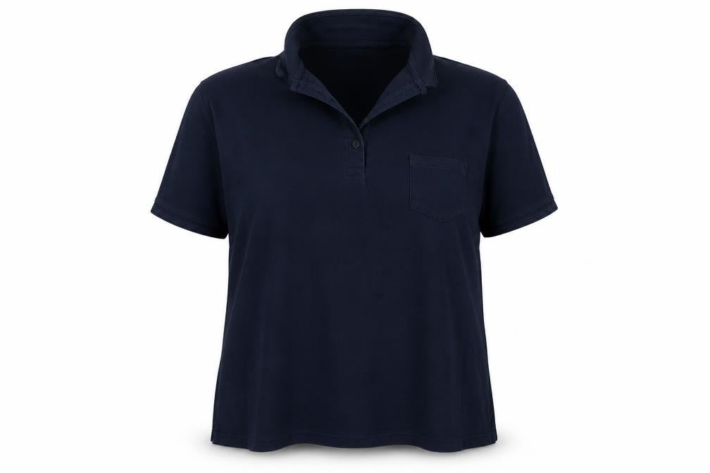 Womens UK Size 16 Arista Blue Basic Polo