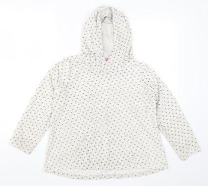 Nutmeg Girls Grey Geometric  Pullover Hoodie Size 8-9 Years  - Love Hearts