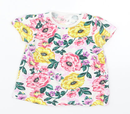 Nutmeg Girls Multicoloured Floral  Basic T-Shirt Size 9-12 Months