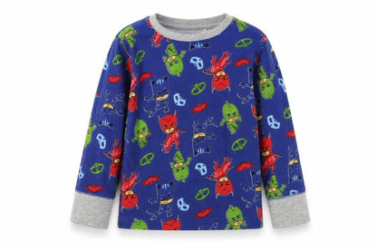 NEXT Boys Blue Solid   Pyjama Top Size 2-3 Years  - Superheroes