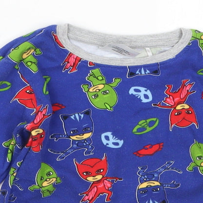 NEXT Boys Blue Solid   Pyjama Top Size 2-3 Years  - Superheroes