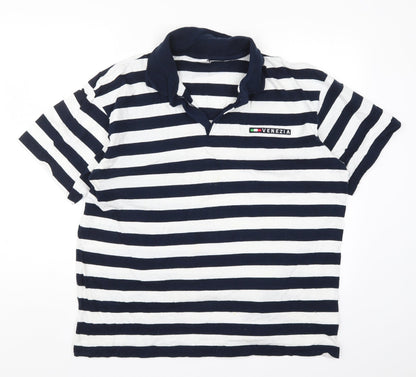 Venezia Mens Blue Striped   Polo Size 2XL