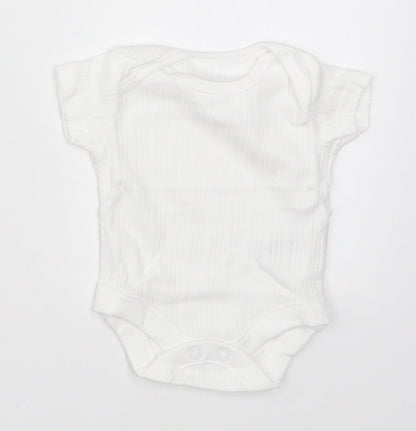 Nutmeg Baby White Striped  Babygrow One-Piece Size Newborn