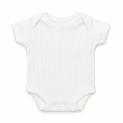 Nutmeg Baby White Striped  Babygrow One-Piece Size Newborn