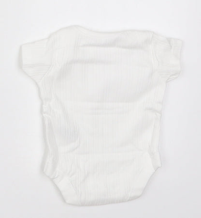 Nutmeg Baby White Striped  Babygrow One-Piece Size Newborn