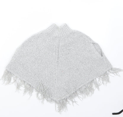 Young Dimension Girls Grey  Knit Cape Jumper Size 18-24 Months