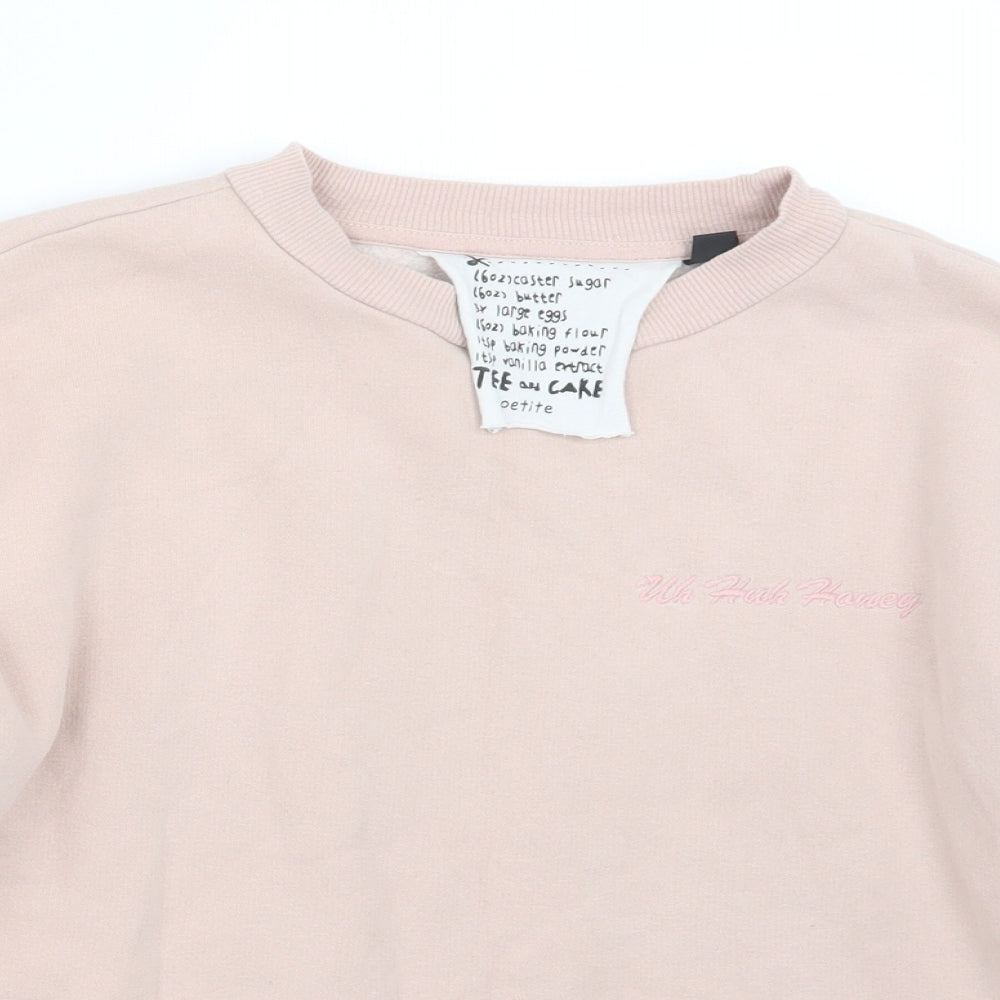 Womens UK Size 10 Topshop Pink Pullover Jumper