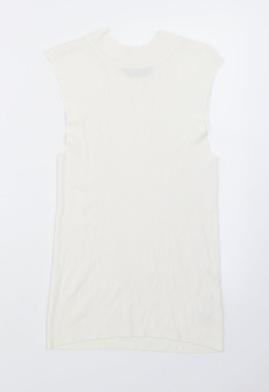 Womens UK Size 14 Dorothy Perkins Ivory Basic T-Shirt