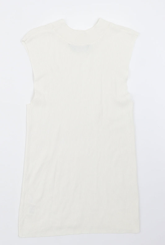 Womens UK Size 14 Dorothy Perkins Ivory Basic T-Shirt