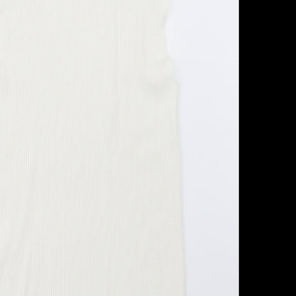 Womens UK Size 14 Dorothy Perkins Ivory Basic T-Shirt