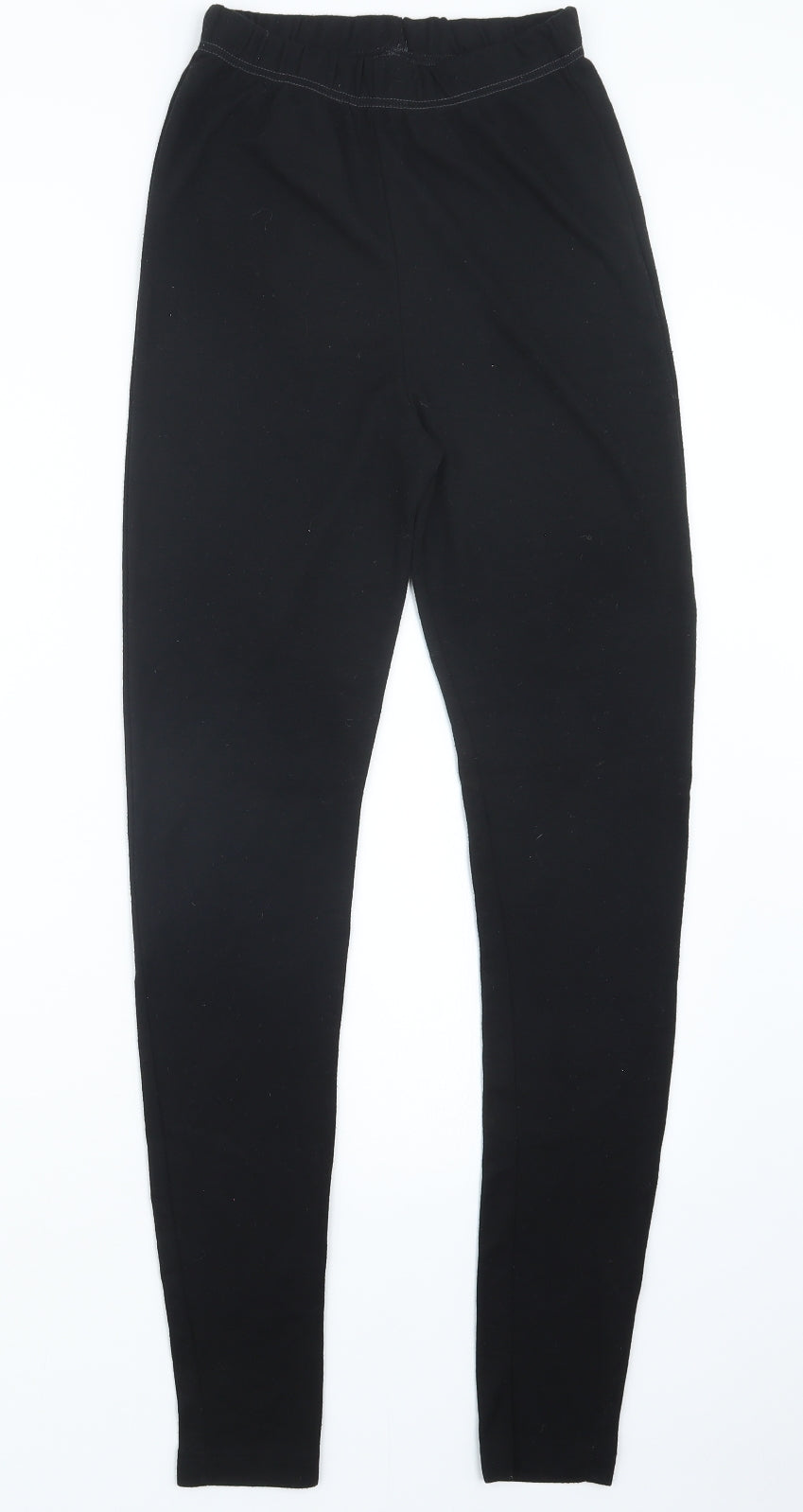 Womens UK Size S Preworn Regular Fit Capri Black Trousers