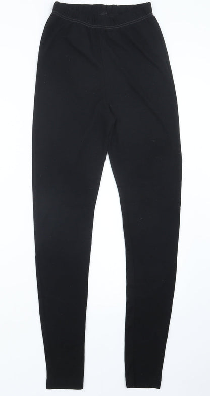 Womens UK Size S Preworn Regular Fit Capri Black Trousers
