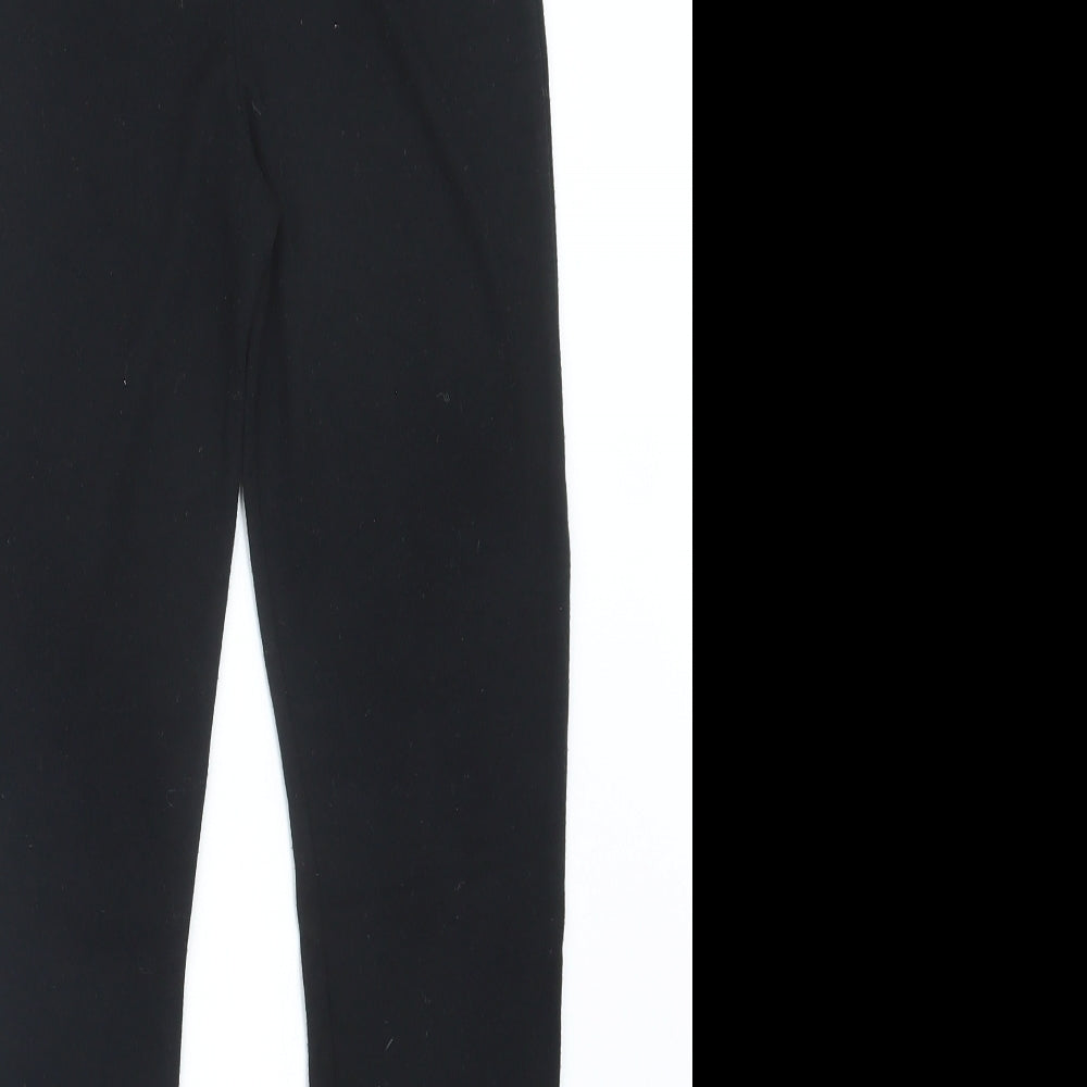 Womens UK Size S Preworn Regular Fit Capri Black Trousers