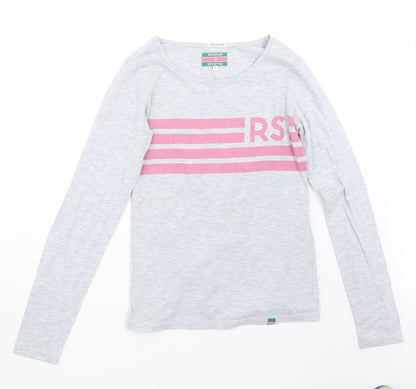 Rampant Sporting Womens Grey   Basic T-Shirt Size 6