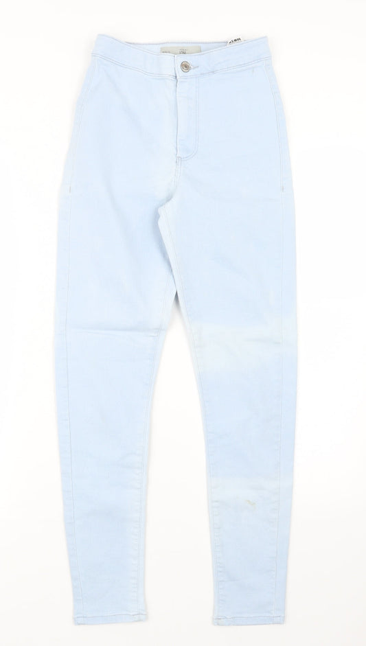 Topshop Womens Blue  Denim Straight Jeans Size 23 in L27 in