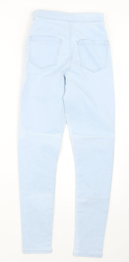 Topshop Womens Blue  Denim Straight Jeans Size 23 in L27 in