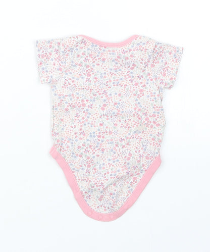 George Girls Pink Floral  Babygrow One-Piece Size 3-6 Months