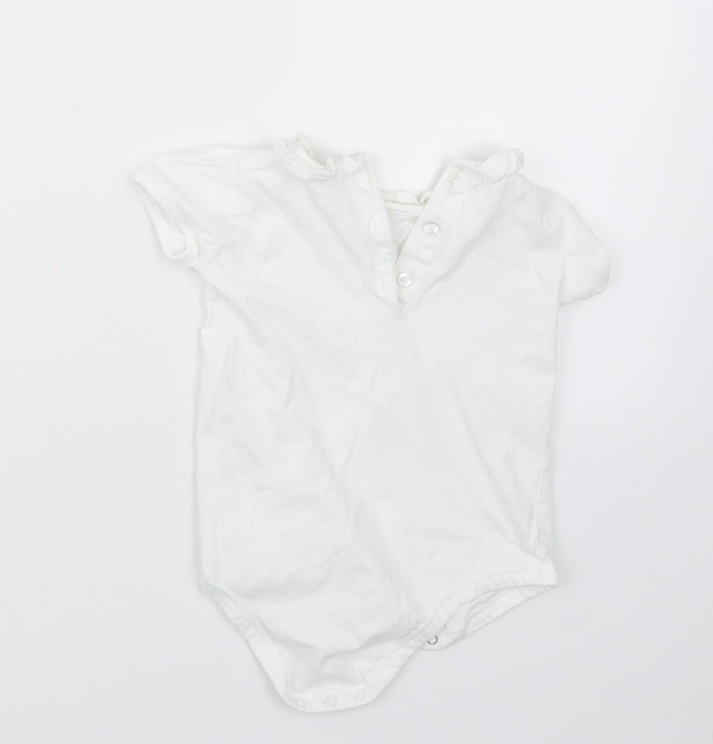 Matalan Girls White   Babygrow One-Piece Size 9-12 Months