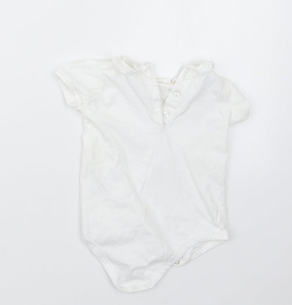 Matalan Girls White   Babygrow One-Piece Size 9-12 Months
