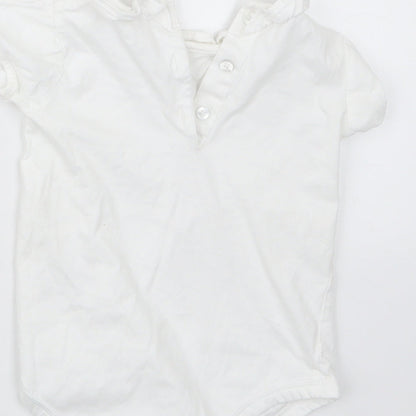 Matalan Girls White   Babygrow One-Piece Size 9-12 Months