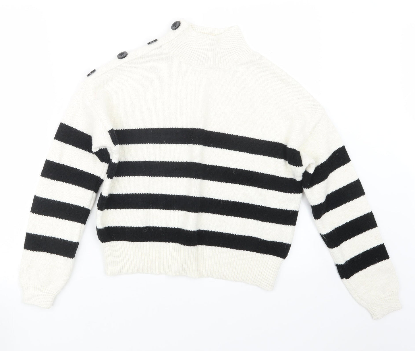 Womens UK Size 4 Primark White Pullover Jumper