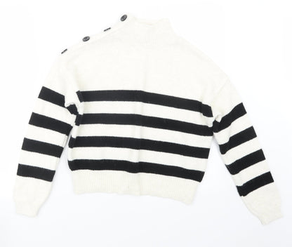Womens UK Size 4 Primark White Pullover Jumper