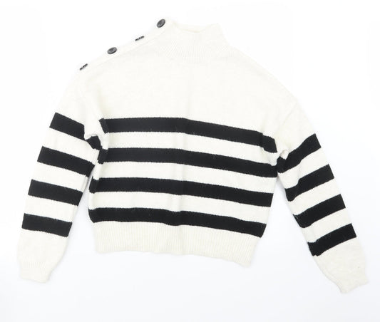 Womens UK Size 4 Primark White Pullover Jumper