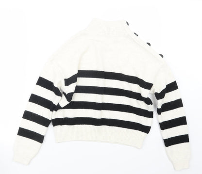 Womens UK Size 4 Primark White Pullover Jumper