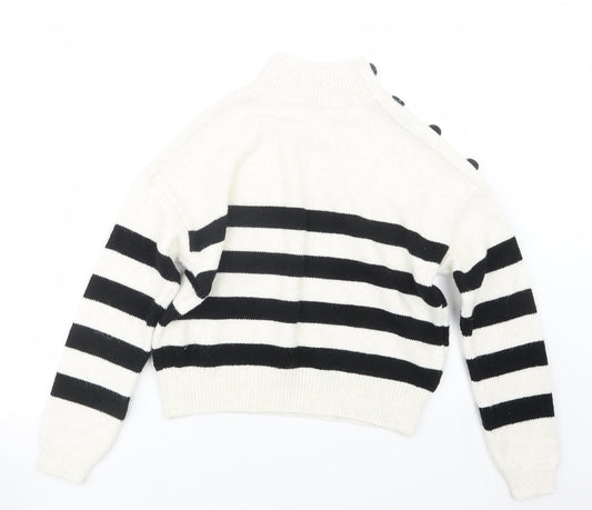 Womens UK Size 4 Primark White Pullover Jumper