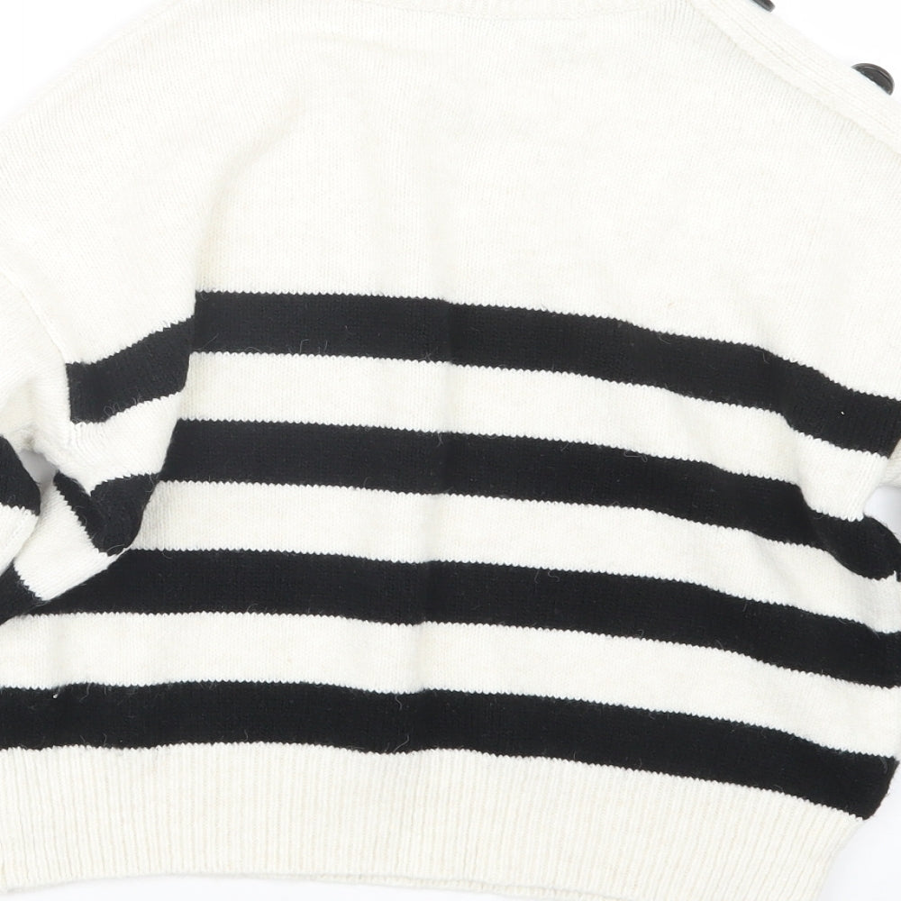 Womens UK Size 4 Primark White Pullover Jumper