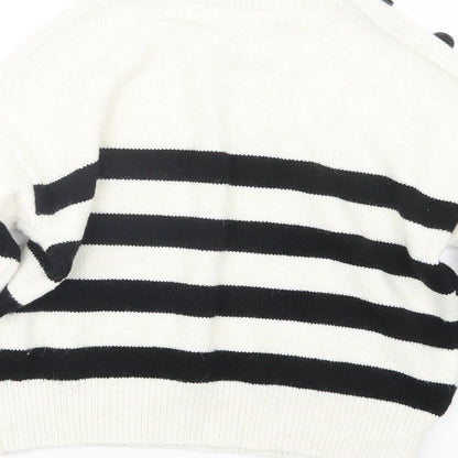 Womens UK Size 4 Primark White Pullover Jumper