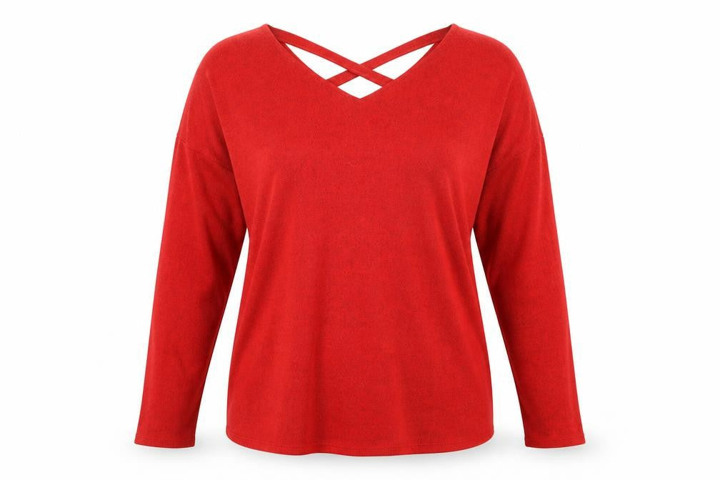Womens UK Size 14 F&F Red Pullover Jumper